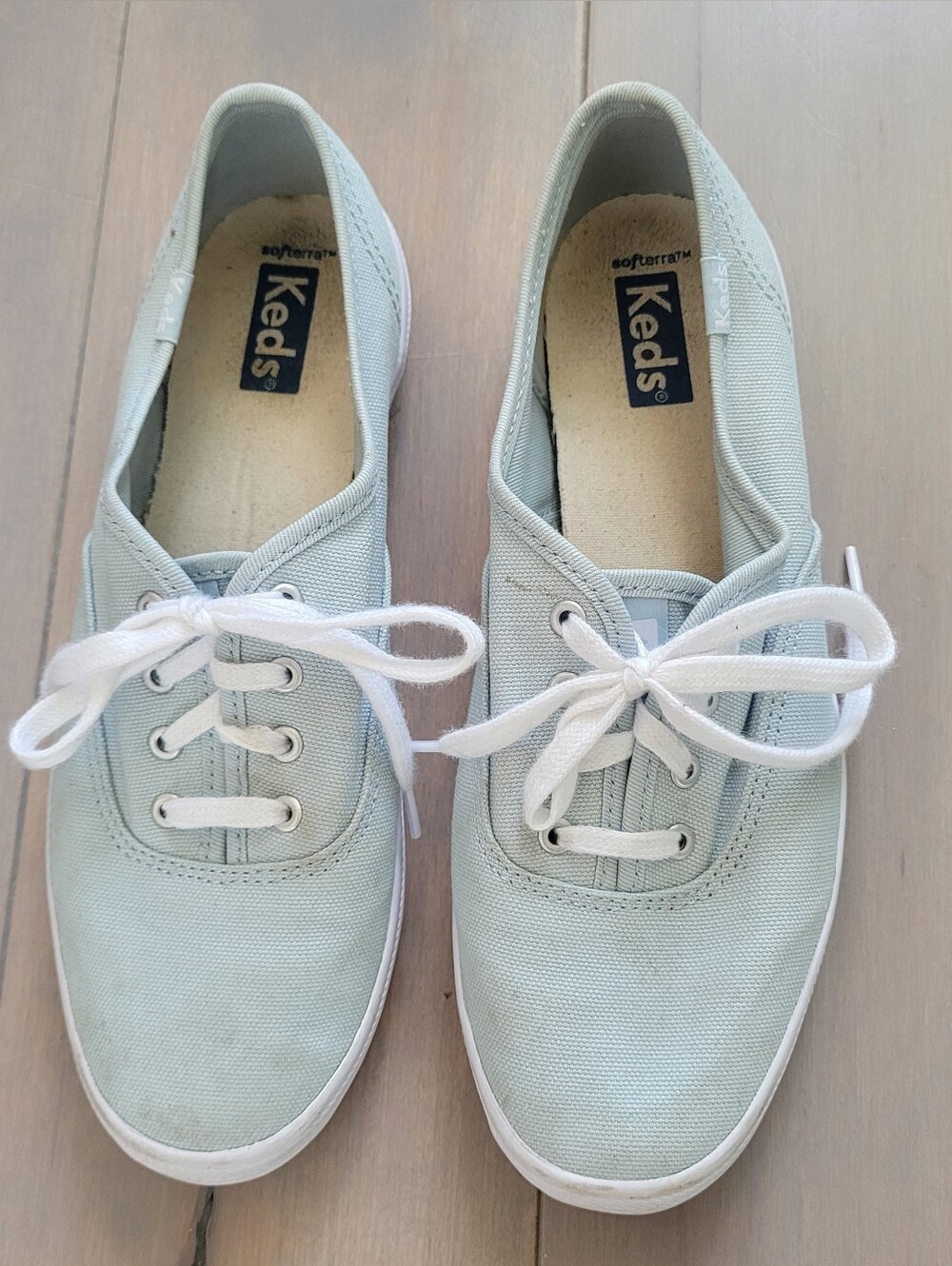 Keds Women's Lace-Up Canvas Sneakers in Pale Blue